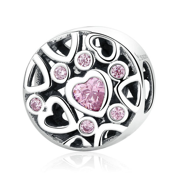 Heart to Heart CZ Charm