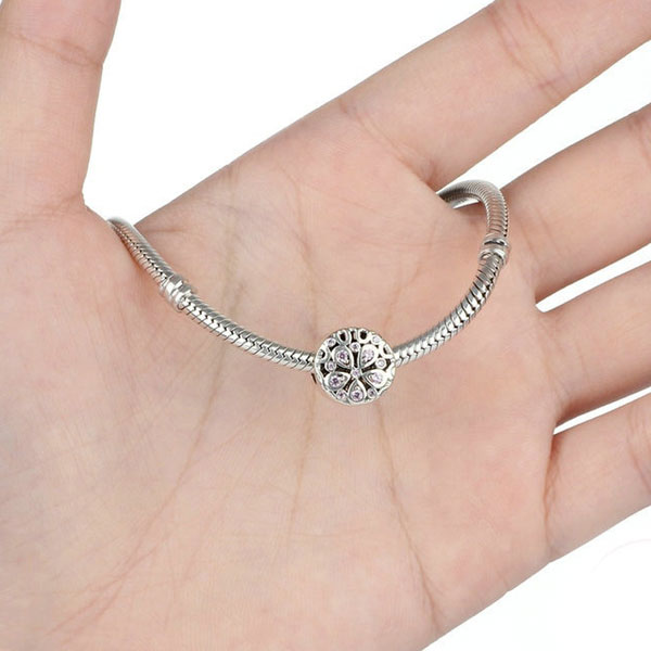Pink Daisy CZ Charm - Image 4