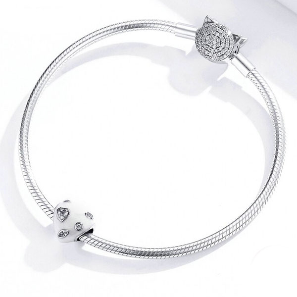 Pure Heart CZ Enamel Charm - Image 4