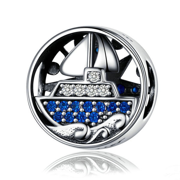 Ship and Compass Charm