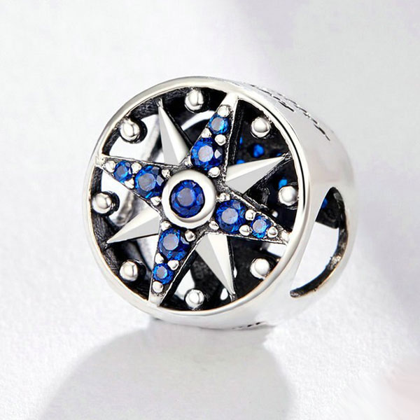 Ship and Compass Charm