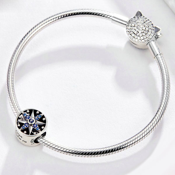 Ship and Compass Charm