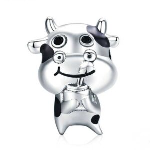 Baby Cow Enamel Charm