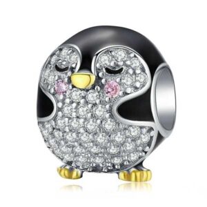 Baby Penguin CZ Enamel Charm