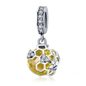 Crystal Honeycomb Pendant Charm