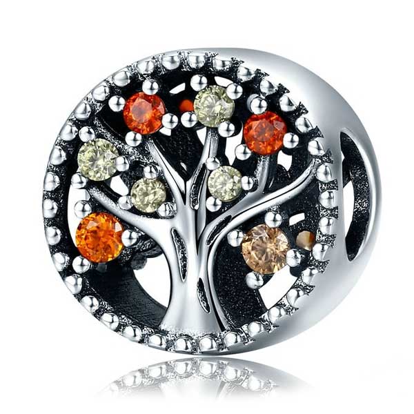 Fruitful Autumn CZ Charm