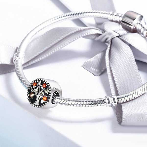 Fruitful Autumn CZ Charm