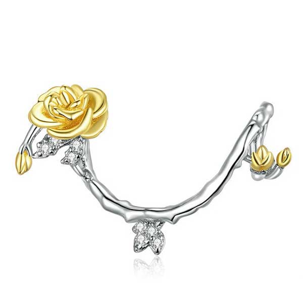 Golden Rose Vines Charm