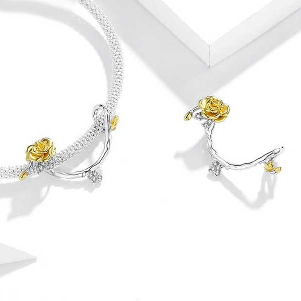 Golden Rose Vines Charm - Image 2