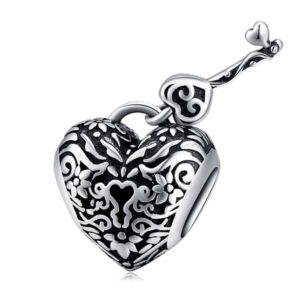 Heart Lock and Key Charm