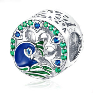 Peacock CZ Charm