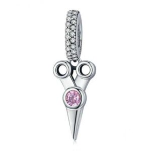 Pink Scissors Pendant Charm