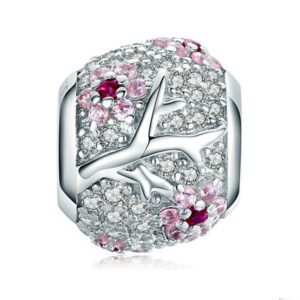 Plum Blossoms CZ Charm