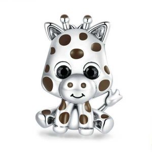 Baby Giraffe Enamel Charm