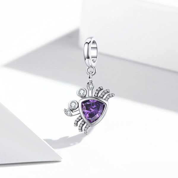 Crystal Crab Pendant Charm