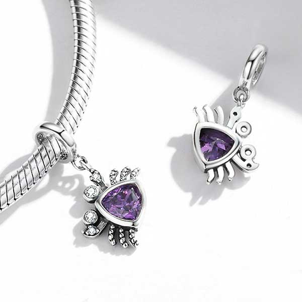 Crystal Crab Pendant Charm