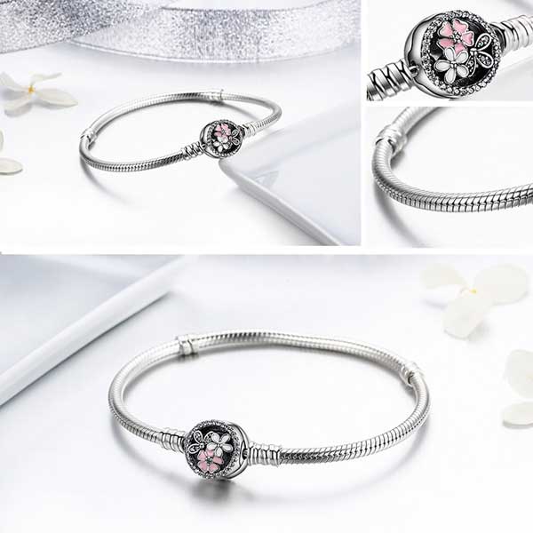 Cherry Blossom Snake Bracelet