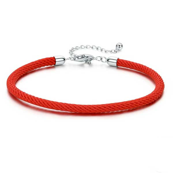 Adjustable Red Rope Bracelet