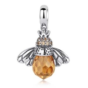 Crystal Honey Bee Pendant Charm