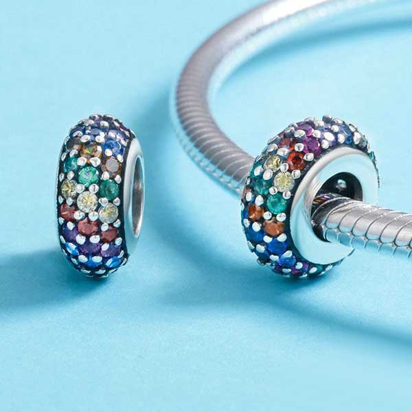 Rainbow Spacer Charm