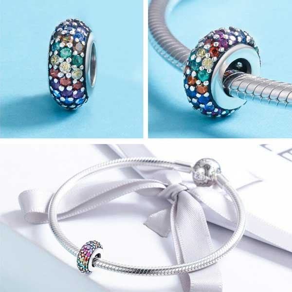 Rainbow Spacer Charm