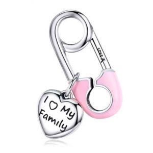 Family Safety Pin Charm