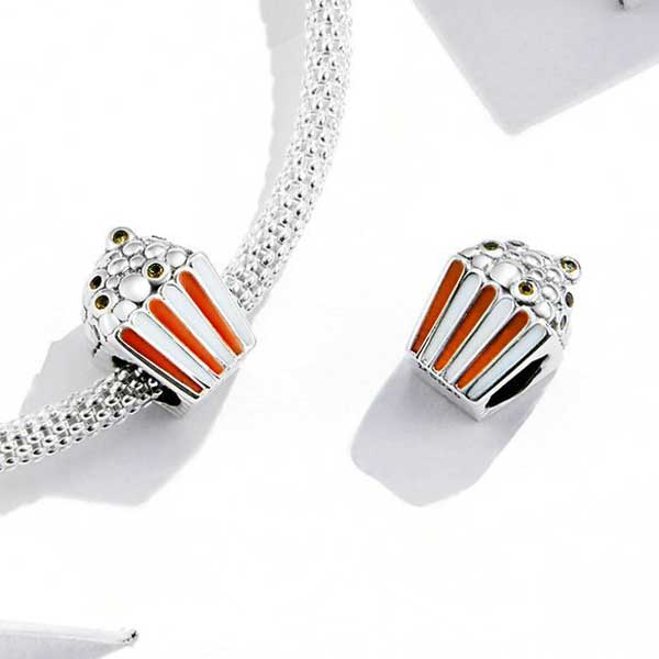 Popcorn Treat CZ Charm