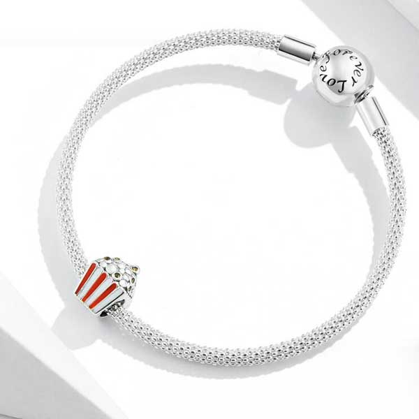 Popcorn Treat CZ Charm