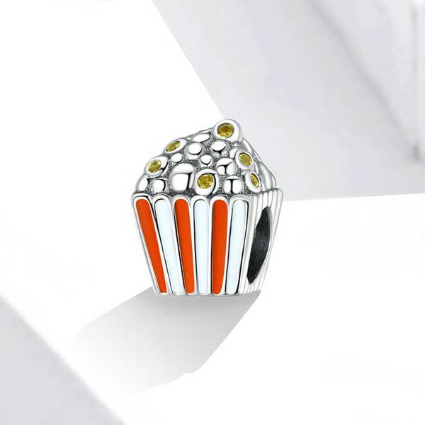 Popcorn Treat CZ Charm