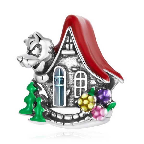Grandma's House Enamel Charm