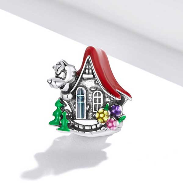 Grandma's House Enamel Charm
