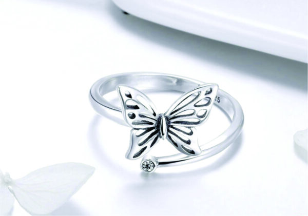 Vintage Butterfly Adjustable Ring 3