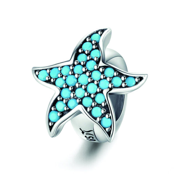 Blue Starfish Stopper Charm 2