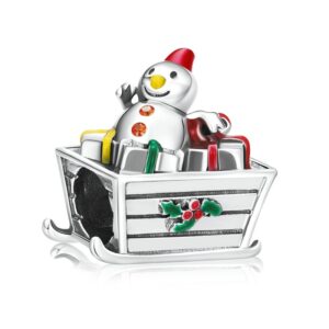 Sterling Silver Cute Snowman Charm 7