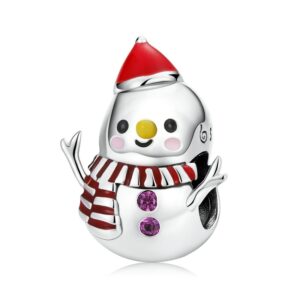 Sterling Silver Cute Snowman Charm 9